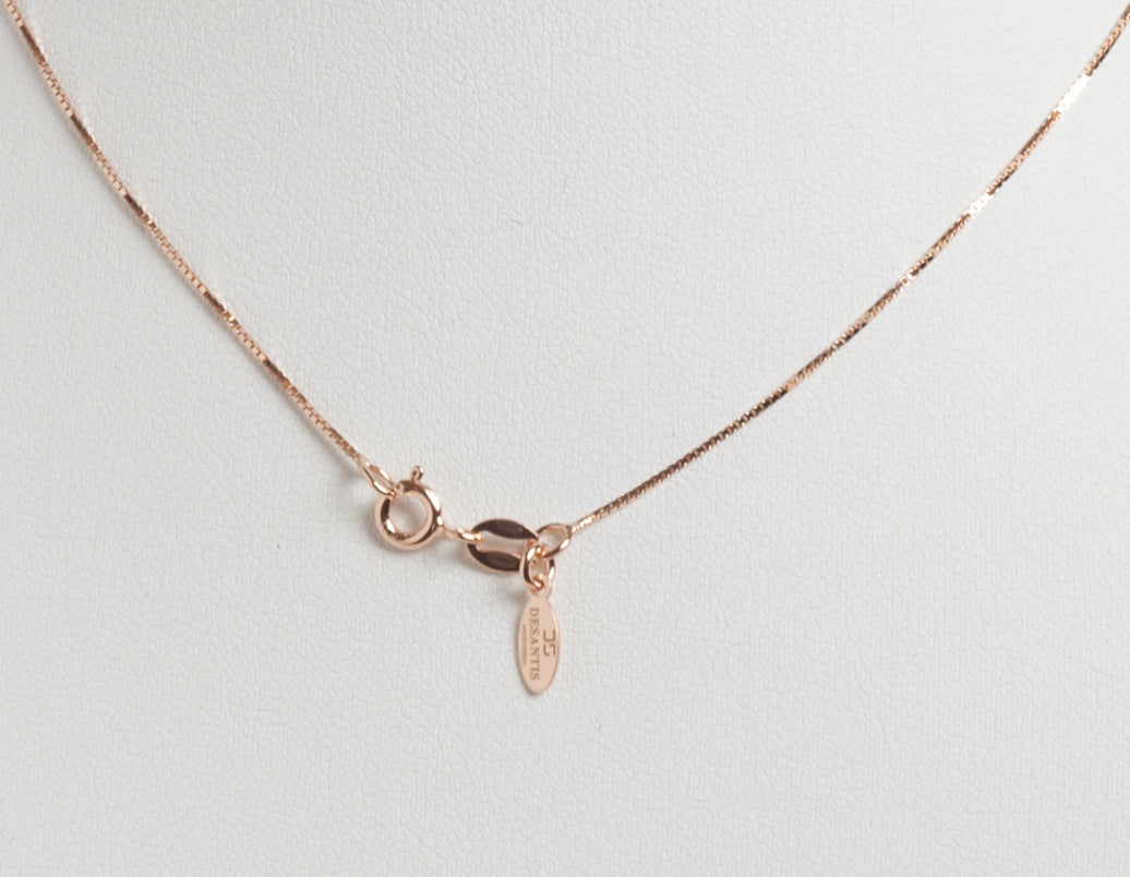 My Love New Ciondolo con catena cm 42 in argento 925 finitura gold rose e zirconi