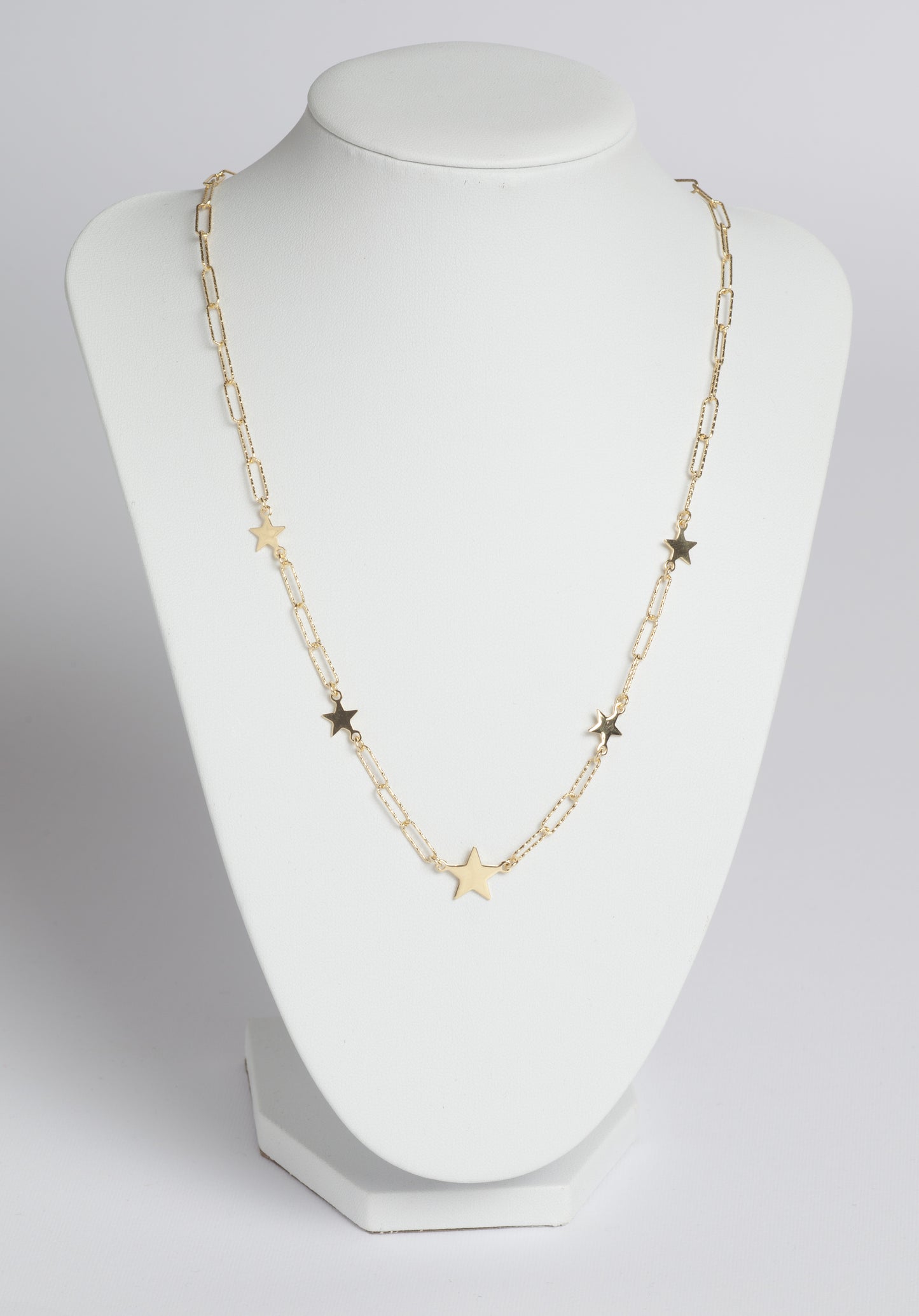 Gold Collana in argento 925 dorato con stelle