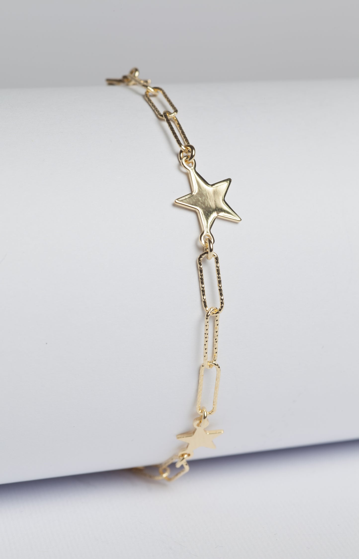 Gold Bracciale in argento 925 dorato con stelle