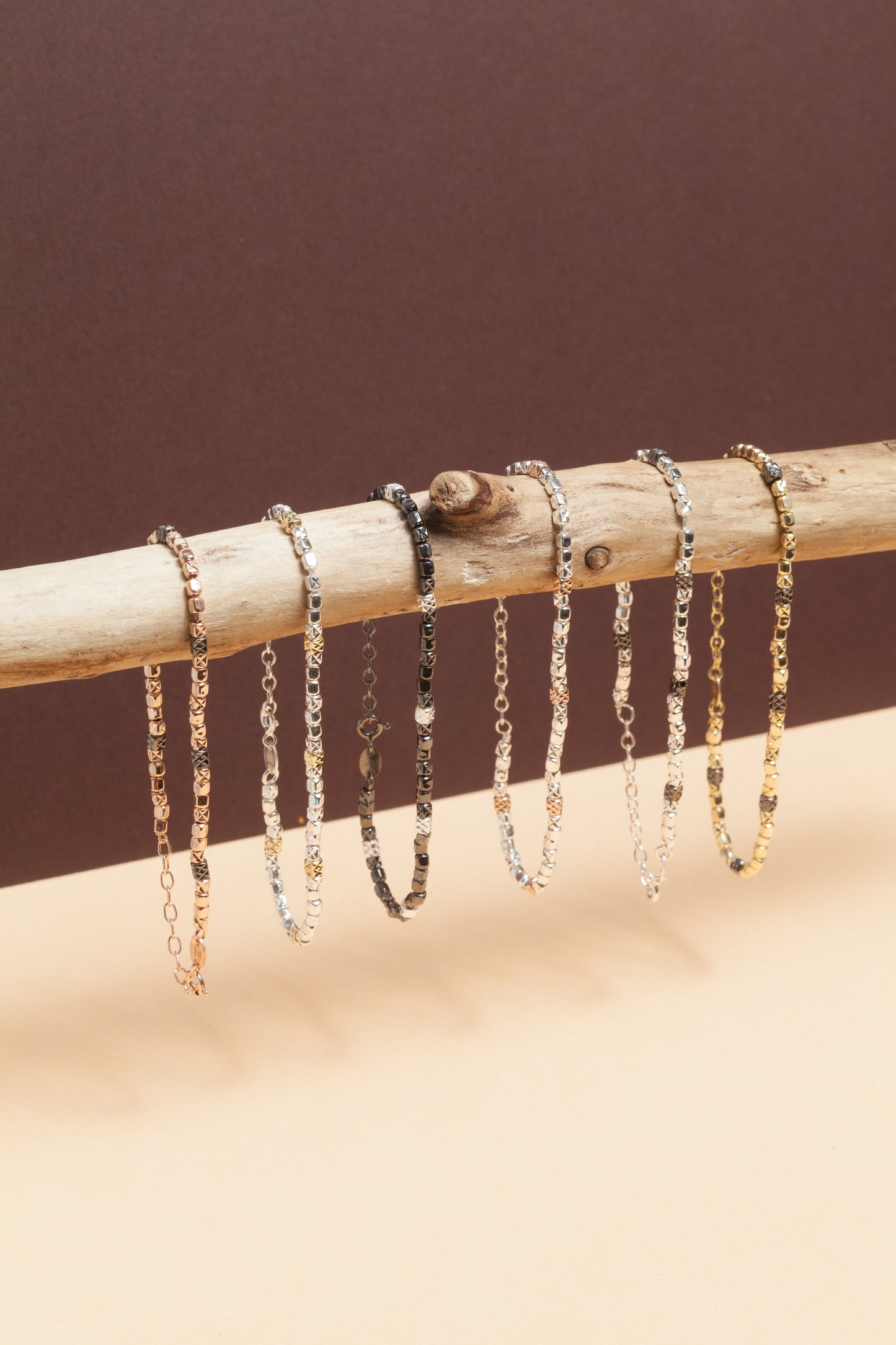 Pepita Bracciale in argento 925 finitura rodiato con elementi placcati oro