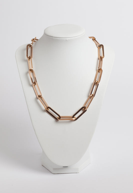 PRISONER Collana cm 45 in acciaio finitura Gold rose