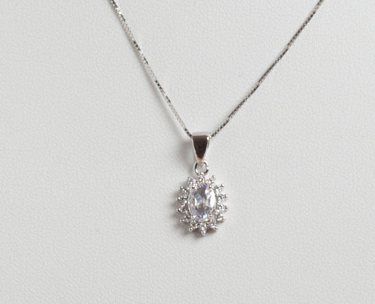 Lady Collana in argento 925 rodiato e zirconi