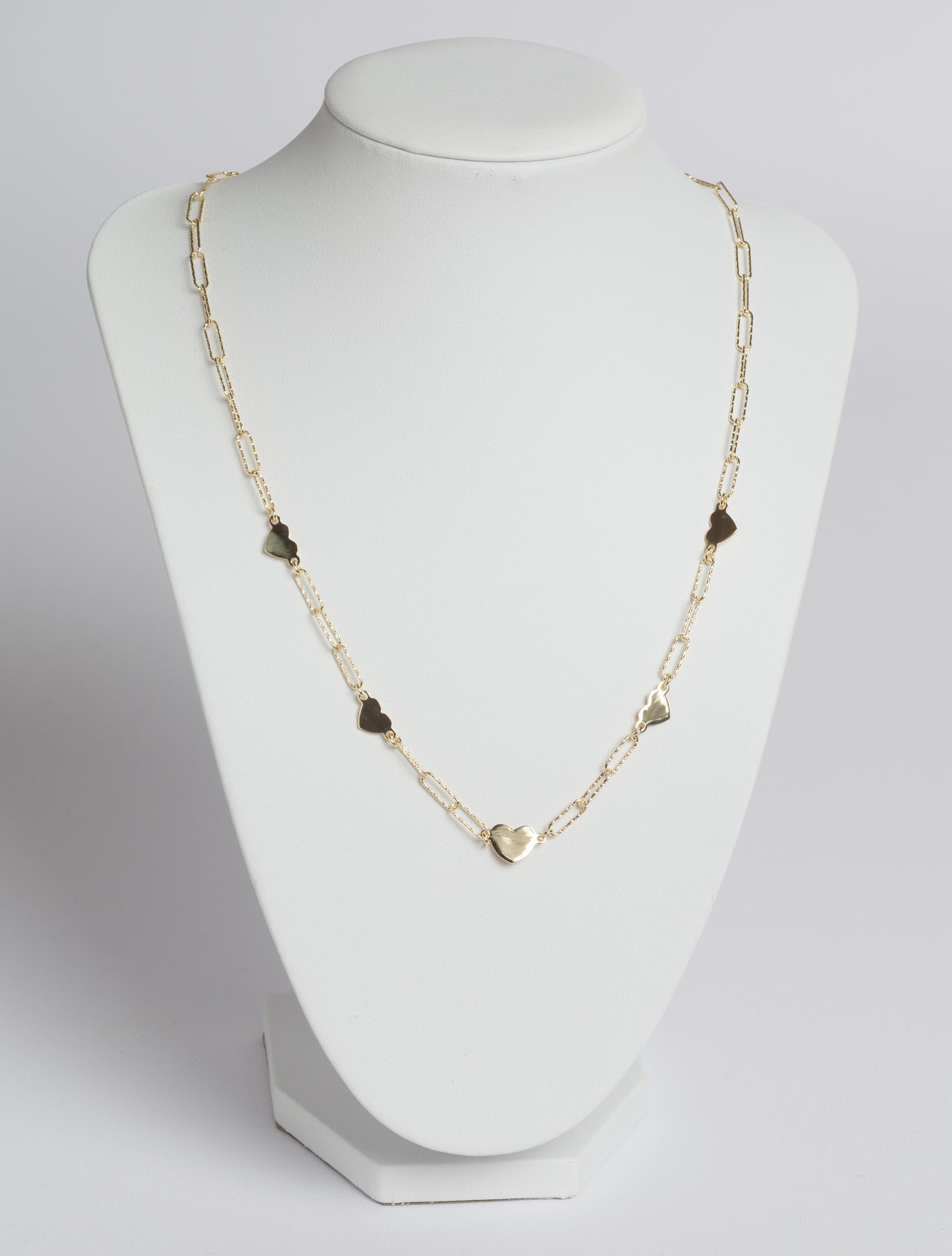 Gold Collana in argento 925 dorato con cuori