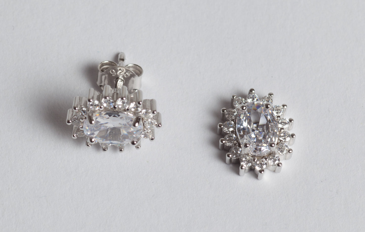 Lady Orecchini in argento 925 rodiato e zirconi