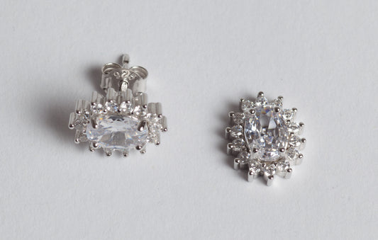 Lady Orecchini in argento 925 rodiato e zirconi