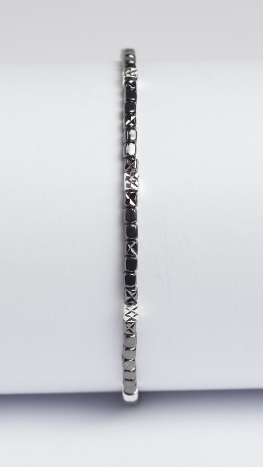 Pepita Bracciale in argento 925 finitura Rutenio