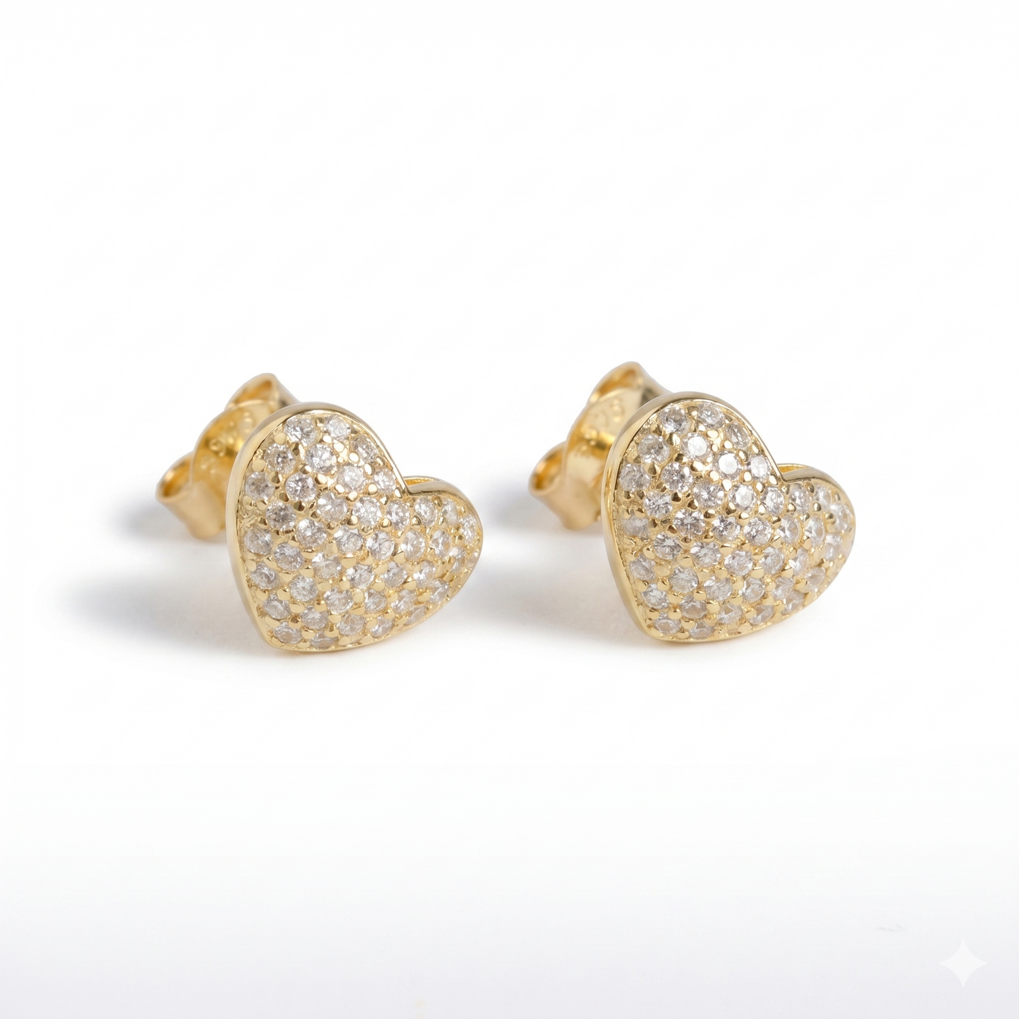 My Love New Orecchini in argento 925 finitura oro e zirconi